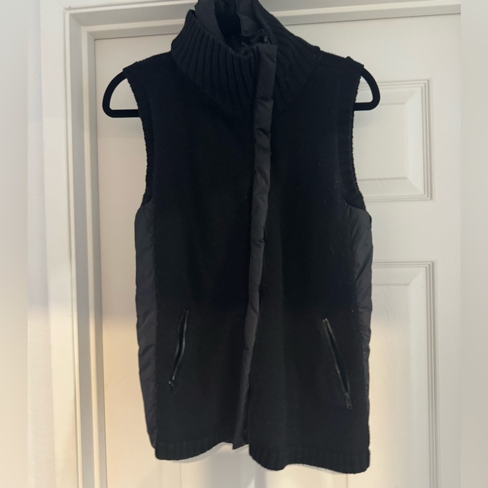 Eileen Fisher Merino Wool Asymmetrical Zip Vest